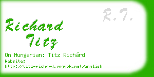 richard titz business card